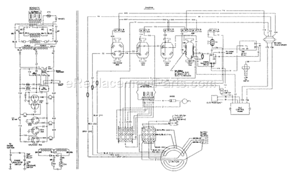 Page B Diagram and Parts List for 5564-0  Briggs and Stratton Generator